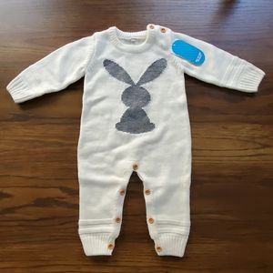 Baby bunny knit romper size 70